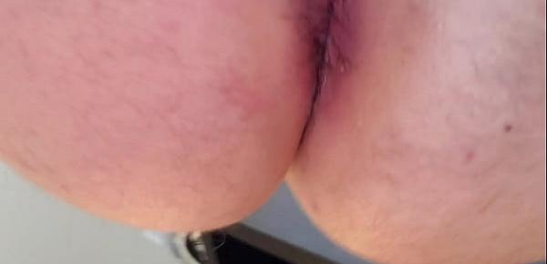  Horny CD sissy toying her big ass with a nice 8 inches dildo